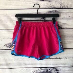 Under Armour Pink Colorful Running Shorts Small